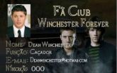 Carteirinha Fã Clube Winchester Forever