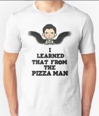 Camiseta Supernatural eu aprendi com o cara da pizza